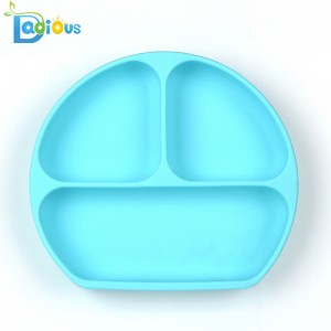 Heet product Antislip siliconen plaat voor peuters Sterke zuigplaat Babyplaat Niet-giftige siliconen zuigplaat